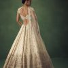 Ivory Lehenga Set With Hand Embroidered Thread And Zari Work