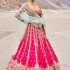Rani Pink Heavy Embroidered Bridal Lehenga With Two Dupattas