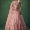 Blush Pink Hand Embroidered Lehenga Set