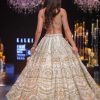 Disha Patani In Peach Lehenga Set with Pearl Butti Embroidery And 3D Flowers
