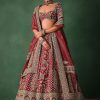 15451-standard-size-us-2-standard-size-us-2-variation-1.jpg Maroon Raw Silk Hand Embroidered Lehenga Set With Tissue Dupatta