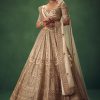 Off White Hand Embroidered Lehenga Set