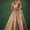 Off White Hand Embroidered Lehenga Set