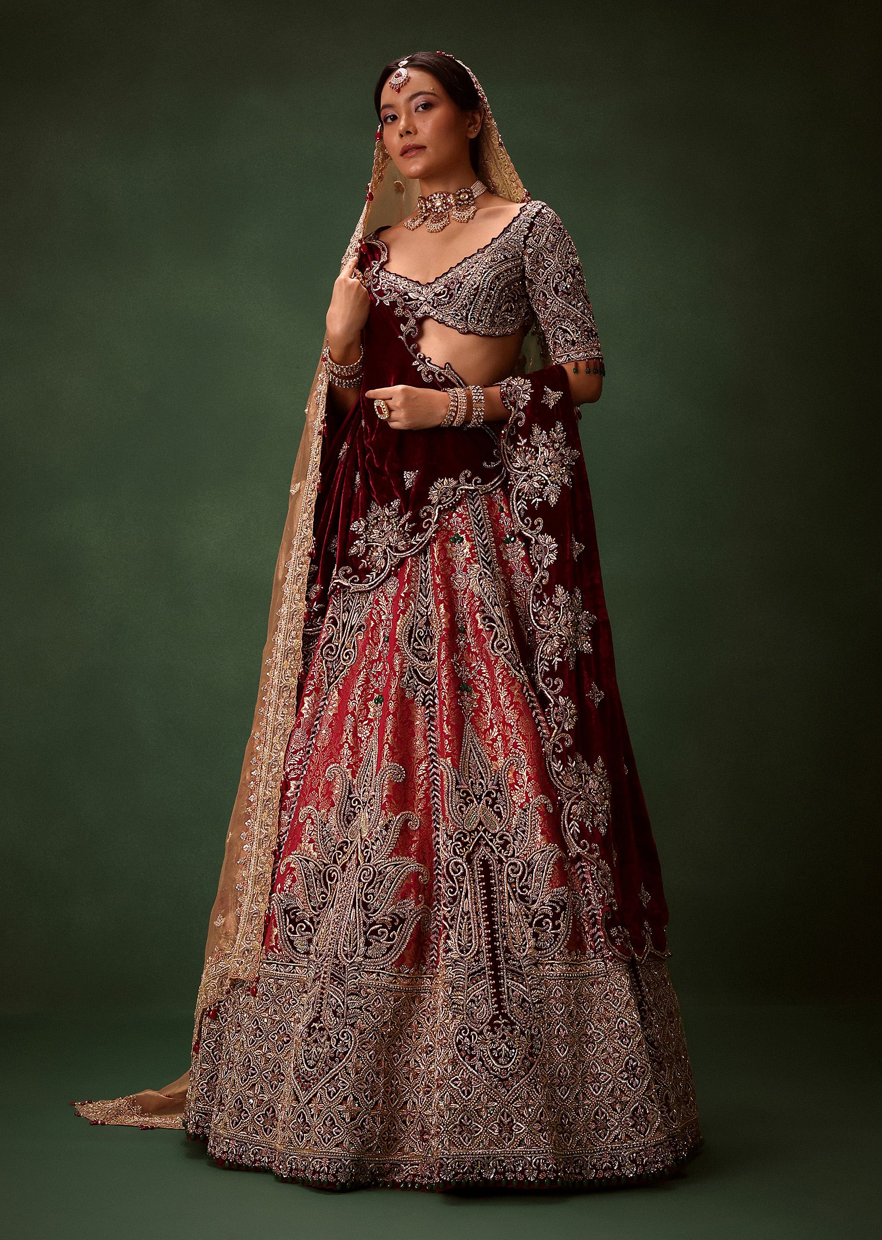 15579-made-to-order-made-to-order-to-create-made-to-order-made-to-order-to-create-variation-1.jpg Maroon Brocade Lehenga Dupatta With Cross Body Blouse