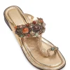Gold Multicolour Stone Kolhapuri
