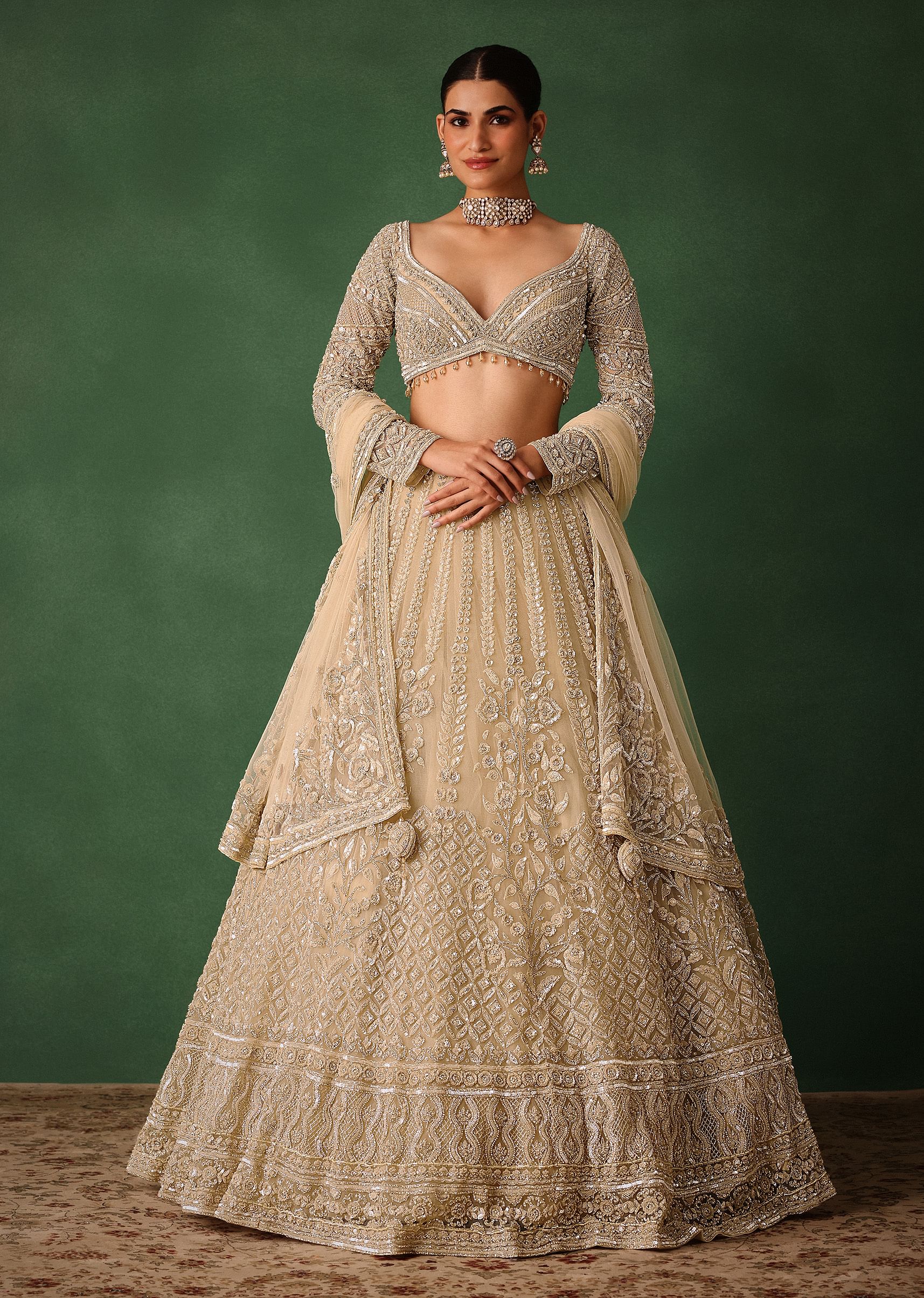 15626-gold-hand-embroidered-lehenga-set-in-raw-silk-with-dupatta-1.jpg Gold Hand Embroidered Lehenga Set In Raw Silk With Dupatta