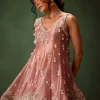 Purple Angrakha Style Embroidered Kurta With Lehenga