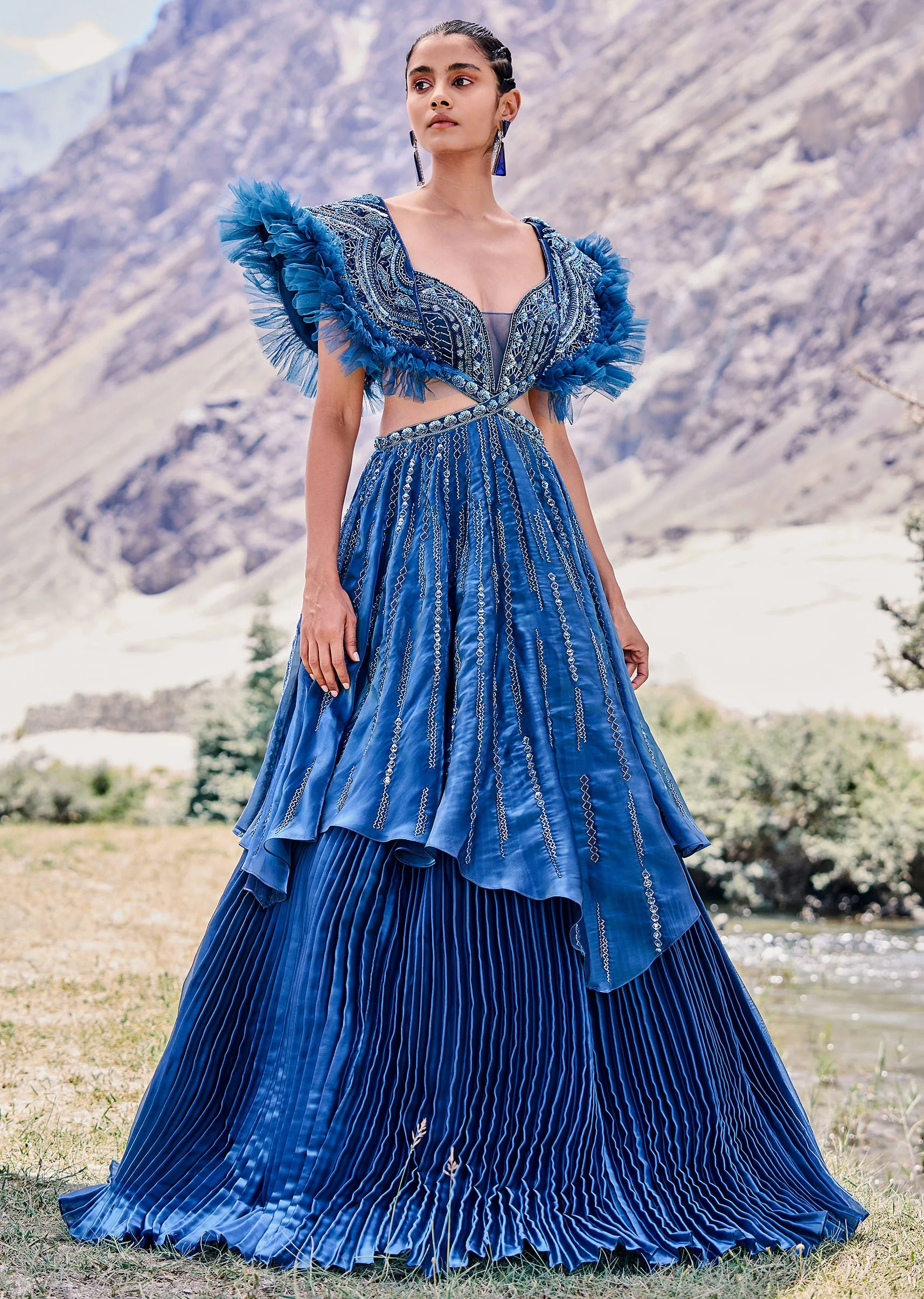 15827-deep-teal-blue-embroidered-layered-flared-gown-with-fancy-sleeves-1.webp Deep Teal Blue Embroidered Layered Flared Gown With Fancy Sleeves