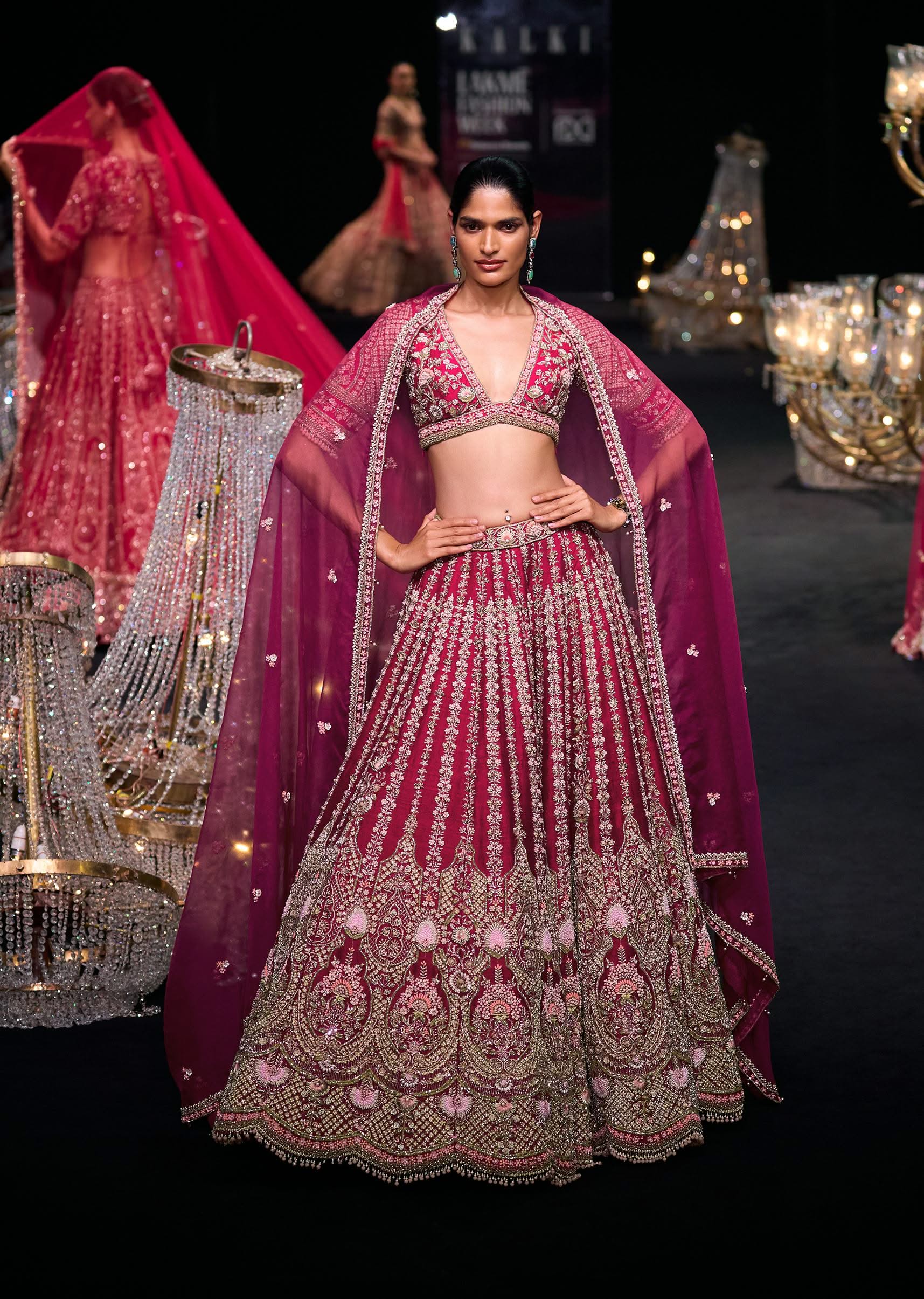 15844-maroon-raw-silk-16-kali-zardozi-lehenga-set-with-two-dupattas-1.jpg Maroon Raw Silk 16 Kali Zardozi Lehenga Set With Two Dupattas