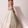Glam Silver Embroidered Lehenga Set In Organza