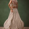 Silver Embroidered Lehenga With Blouse And Jacket