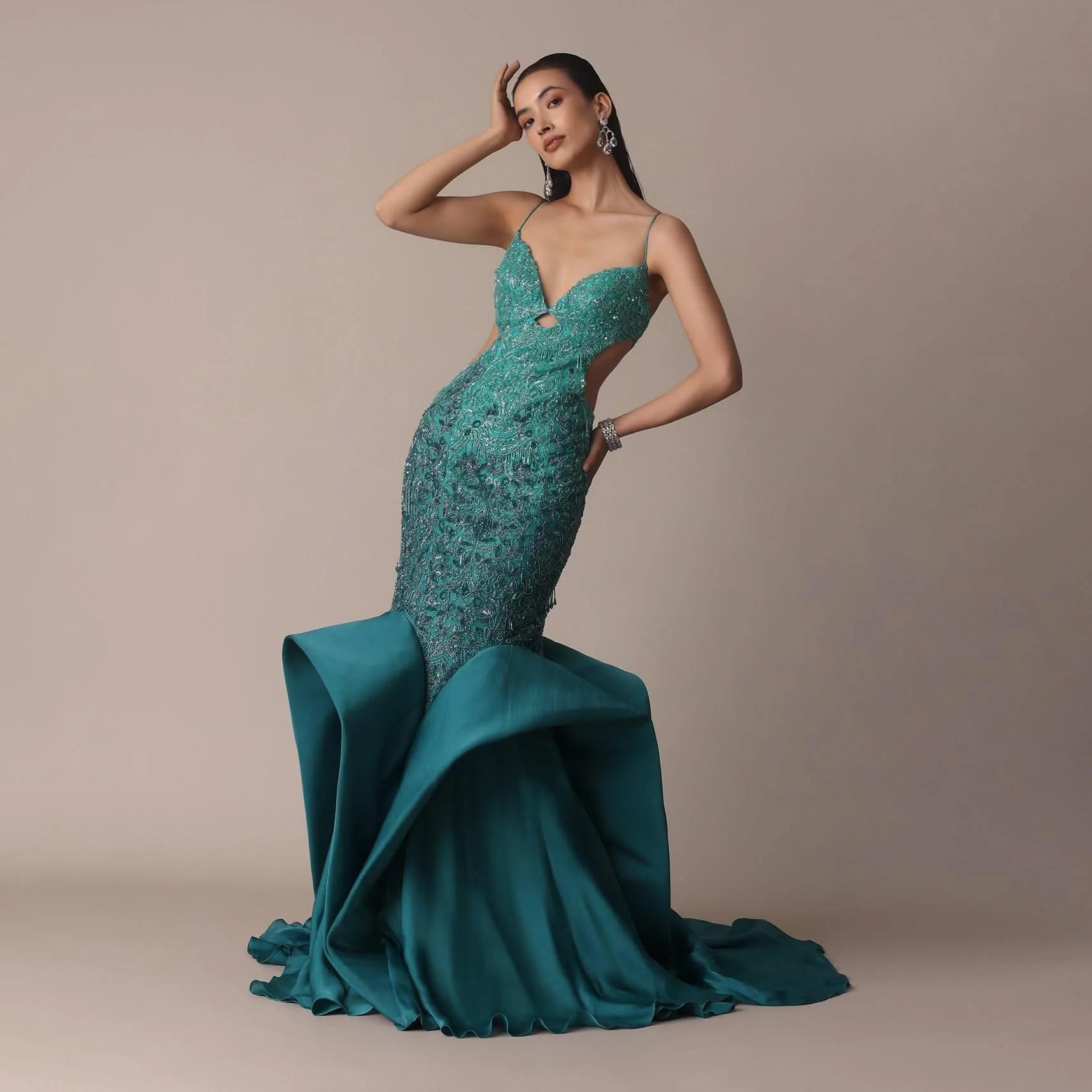 16331-green-blue-ombre-zardosi-fishcut-draped-gown-1.webp Green Blue Ombre Zardosi Fishcut Draped Gown