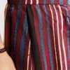Red Linen Kurta Jacket Set With Ajrakh Print