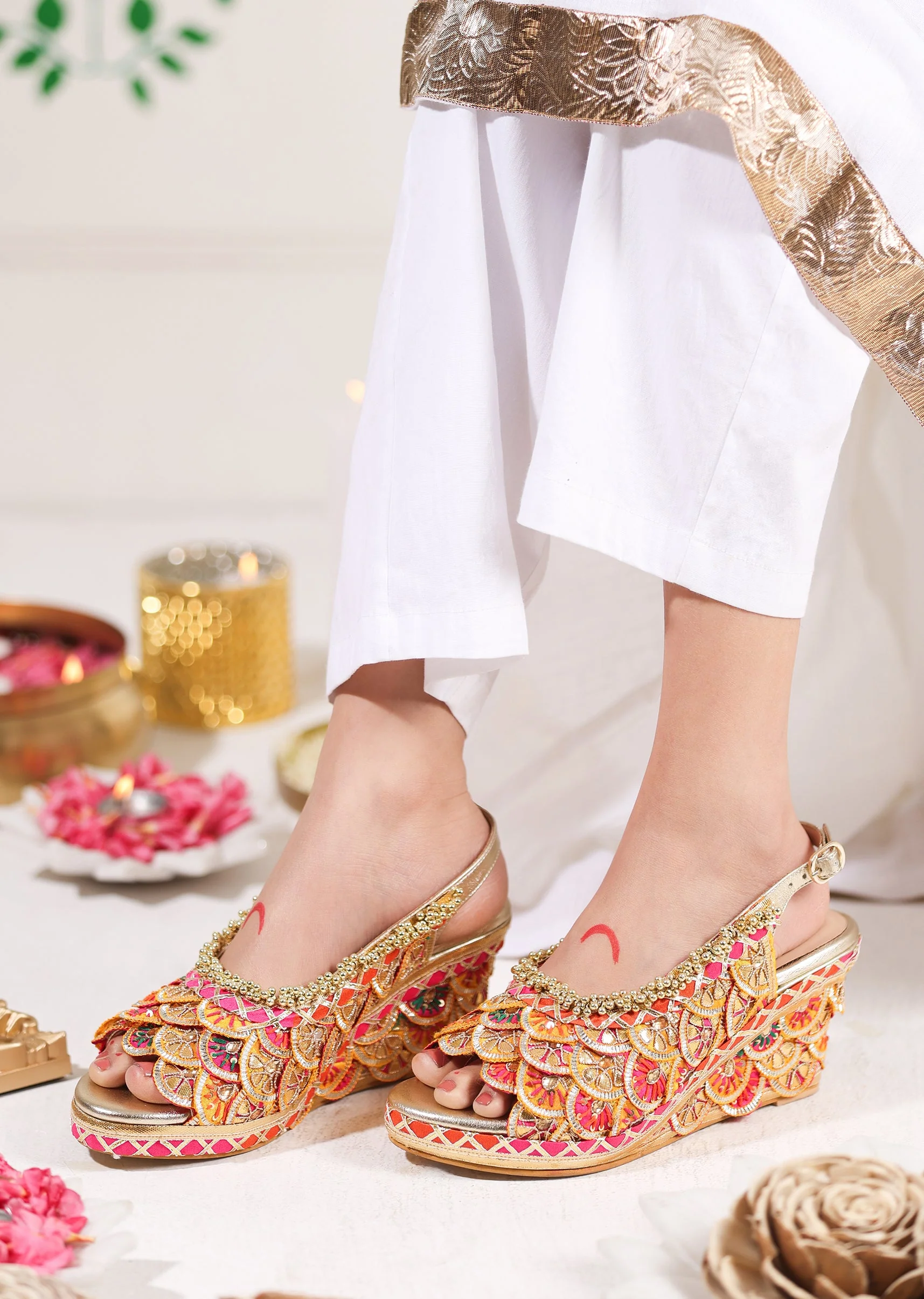 164-multicolour-scalloped-embroidered-wedges-1.webp Multicolour Scalloped Embroidered Wedges