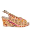 Multicolour Scalloped Embroidered Wedges