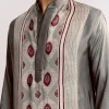 Ajrakh Printed Silk Kurta Set In Silk