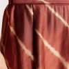 Rust Silk Kurta Set With Handcrafted Ajrakh Print