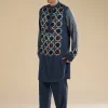 Indigo Ajrakh Printed Kurta Set