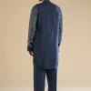 Indigo Ajrakh Printed Kurta Set