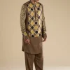 Beige Ajrakh Printed Kurta Set