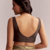 Dark Beige Linen Printed Saree With Authentic Floral Ajrakh Print
