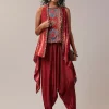 Indigo Hand Dyed Leheriya Jacket and Cowl Set