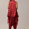 Indigo Hand Dyed Leheriya Jacket and Cowl Set