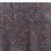 Ink Blue Linen Printed Saree With Hand Block Ajrakh Leaf Print