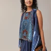 Indigo Hand Dyed Leheriya Jacket and Cowl Pant Set