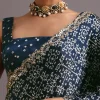 16908-blue-indigo-mirror-and-ajrakh-print-embroidered-saree-5.webp Blue Indigo Mirror And Ajrakh Print Embroidered Saree
