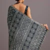 16908-blue-indigo-mirror-and-ajrakh-print-embroidered-saree-6.webp Blue Indigo Mirror And Ajrakh Print Embroidered Saree
