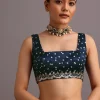 16908-blue-indigo-mirror-and-ajrakh-print-embroidered-saree-7.webp Blue Indigo Mirror And Ajrakh Print Embroidered Saree