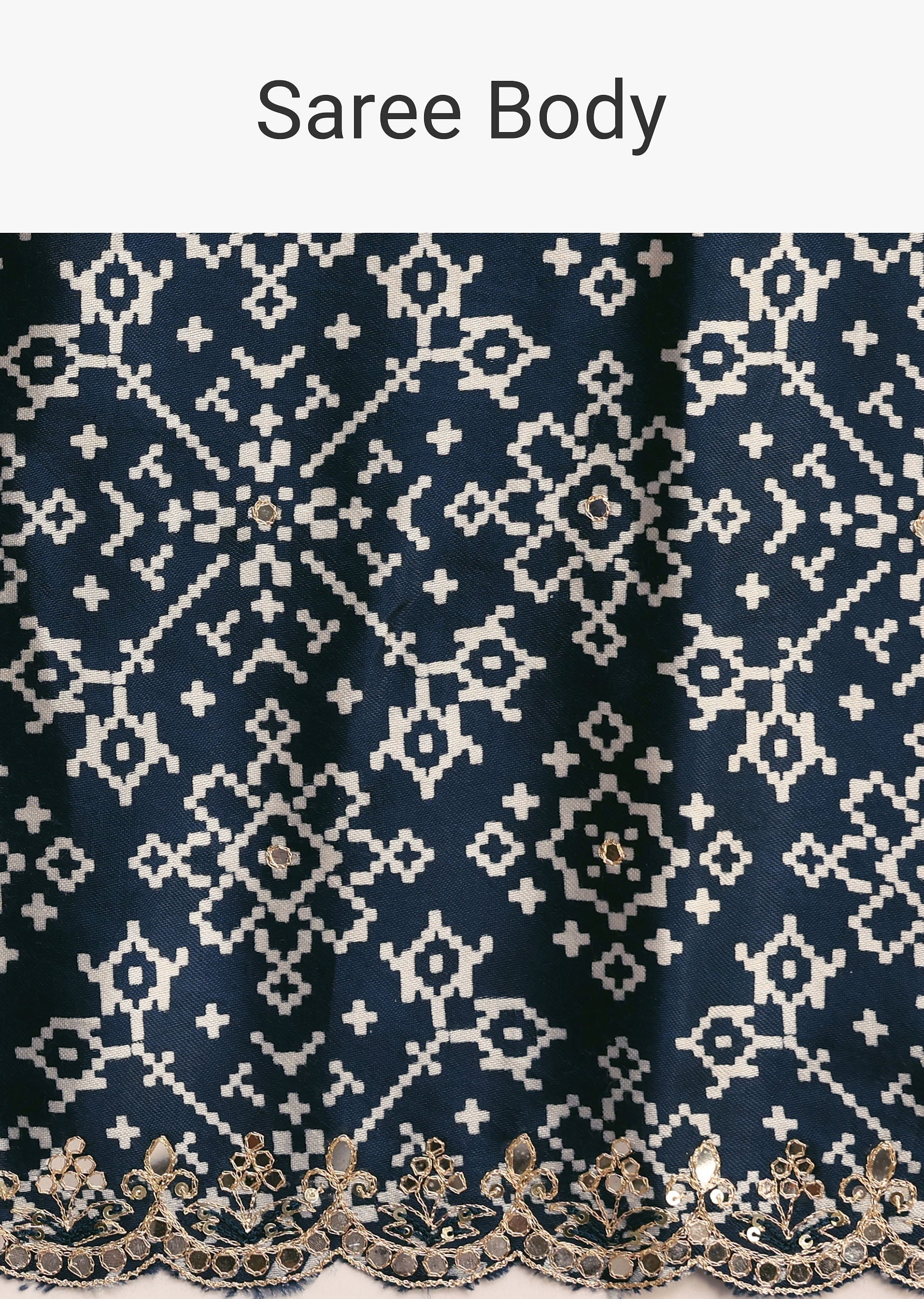 16908-blue-indigo-mirror-and-ajrakh-print-embroidered-saree-9.jpg Blue Indigo Mirror And Ajrakh Print Embroidered Saree