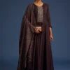 16963-wine-silk-anarkali-set-with-ajrakh-print-dupatta-1.webp Wine Silk Anarkali Set With Ajrakh Print Dupatta