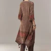 Maroon Coord Set In Ajrakh Print With Sequins Work