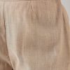 Beige Weaved Chanderi Anarkali Set