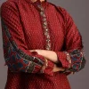 Red Printed Kurti With Palazzo Set