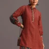 Red Printed Kurti With Palazzo Set