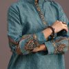 Blue Printed Kurti With Palazzo Set