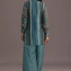 Blue Printed Kurti With Palazzo Set
