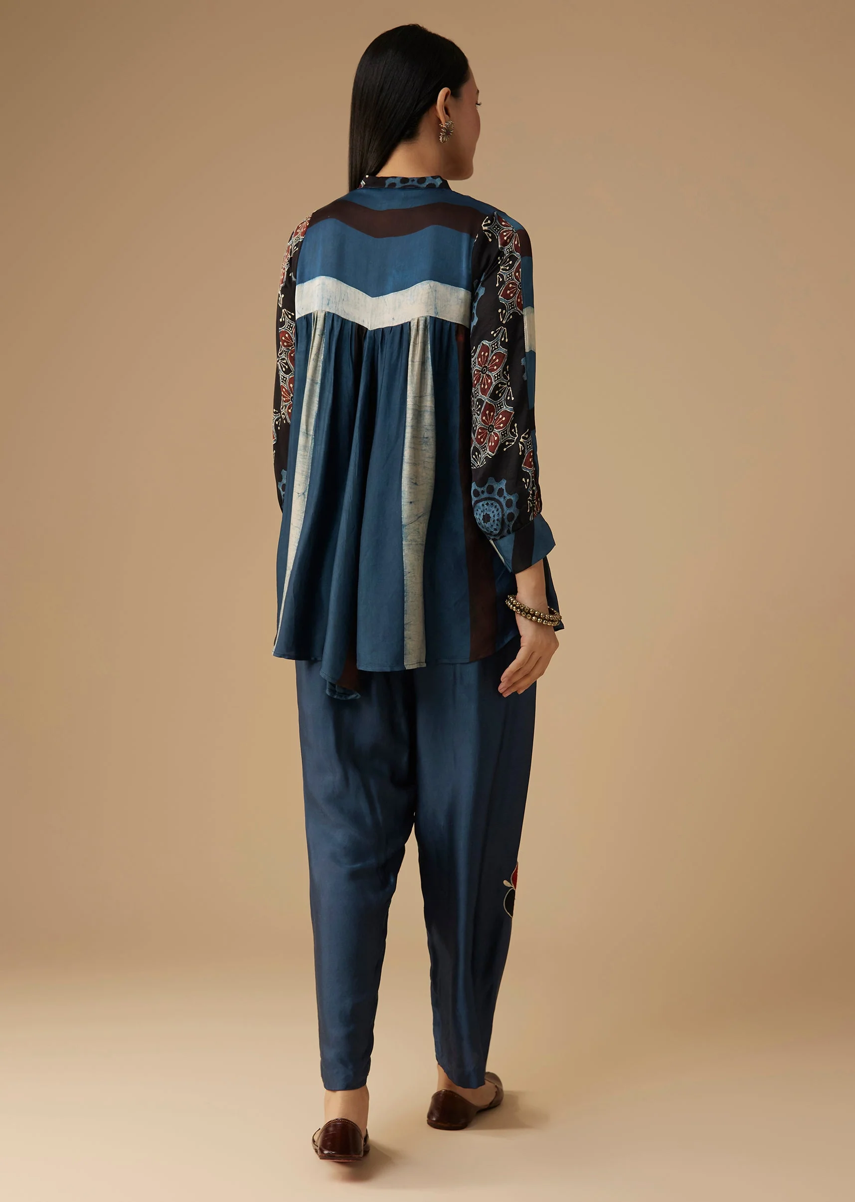 Indigo Ajrakh Tunic and Pant Set