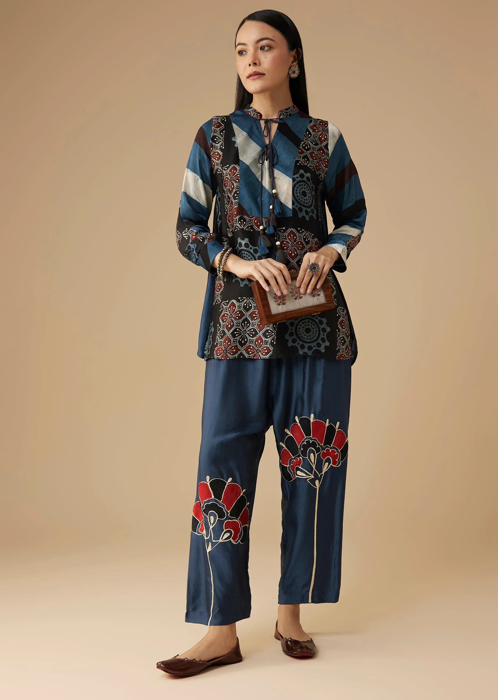 17110-xs-xs-variation-1.webp Indigo Ajrakh Tunic and Pant Set