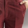 Red Silk Kurta Jacket Set For Men With Hand Block Ajrakh Print