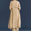 Beige Silk Anarkali Suit With Zari Embroidery