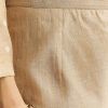 Beige Jamdani Anarkali Set With Thread Work Yoke And Floral Dupatta