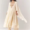 Off White Zardosi And Thread Work Anarkali With Choker Style Dupatta