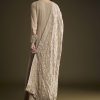 Beige Georgette Anarkali Suit With Sequins And Thread Embroidery