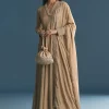 Beige Chinon Zardosi Work Anarkali Suit With Embroidered Dupatta
