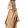 Beige Tissue Anarkali With Rich Zardosi Detailing