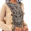Beige Tissue Anarkali With Rich Zardosi Detailing
